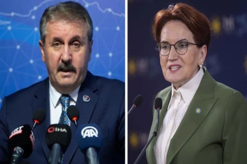 BBP Genel Başkanı Mustafa Destici, İYİ Parti Genel Başkanı Meral