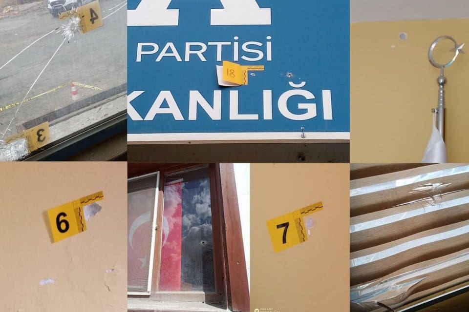 DEVA Partisi P&uuml;t&uuml;rge İl&ccedil;e Başkanlığı binasına silahla ateş eden saldırgan
