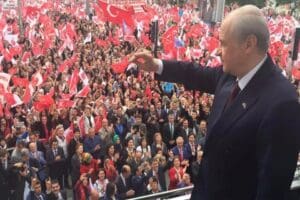 Milliyet&ccedil;i Hareket Partisi Genel Başkanı Devlet Bah&ccedil;eli, Eskişehir'de halka hitap