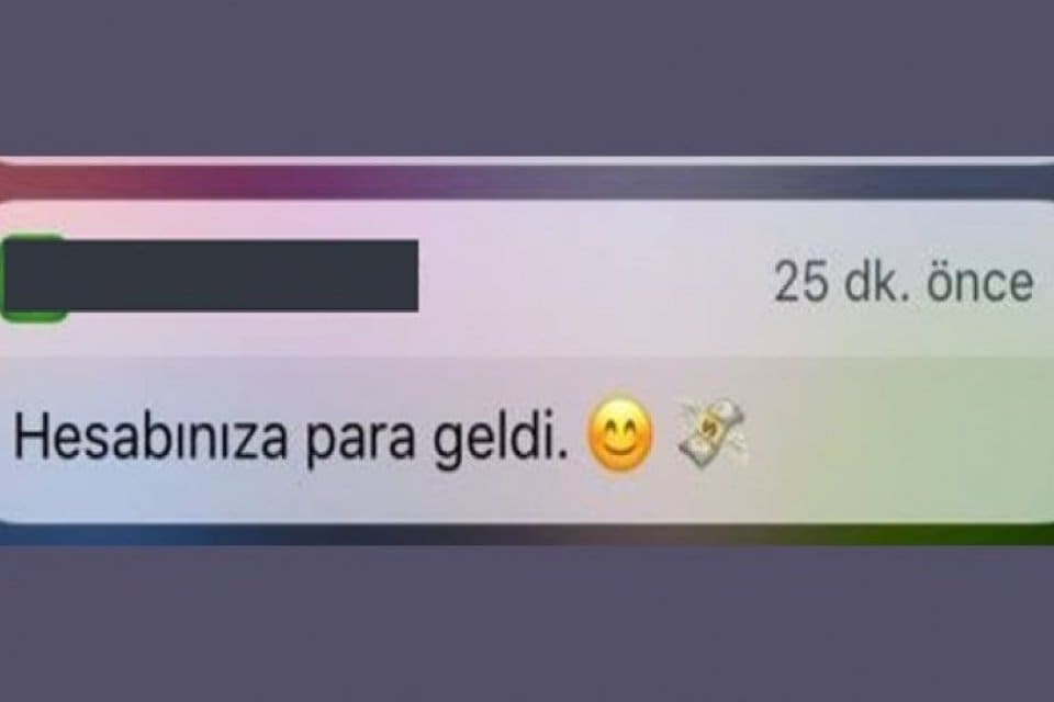 Banka uygulamalarının g&ouml;nderdiği "Hesabınıza para geldi" bildirimi herkesi sevindirir. Ancak