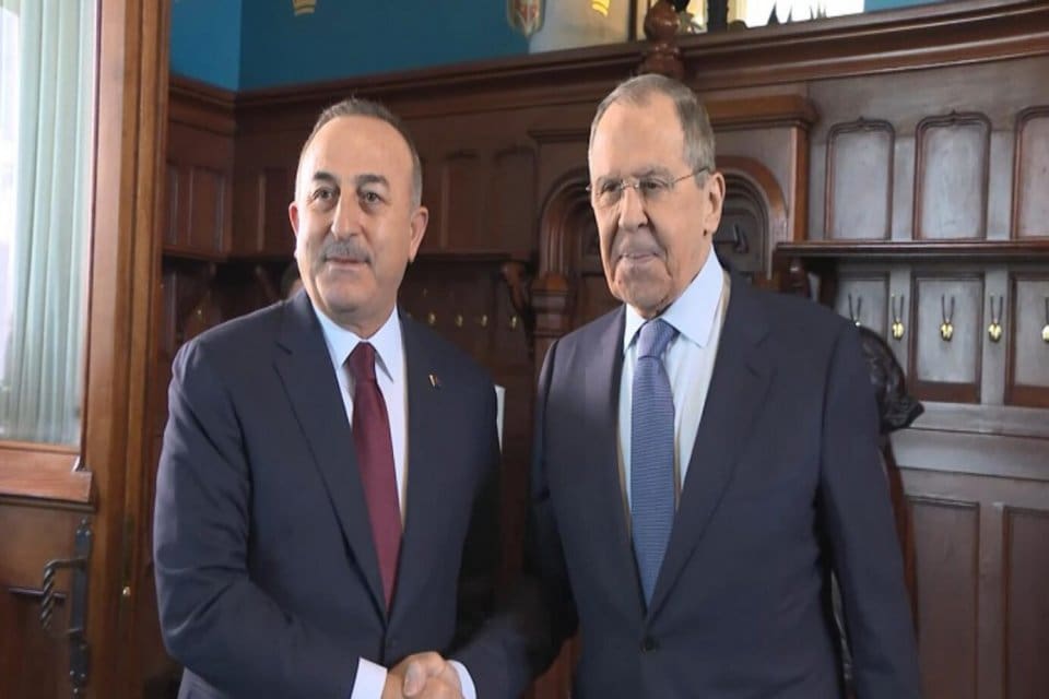 Dışişleri Bakanı Mevl&uuml;t &Ccedil;avuşoğlu, Rusya Dışişleri Bakanı Sergey Lavrov ile