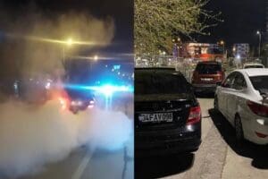 Kadık&ouml;y'de 'drift' ve 'patinaj' yaparak trafiği tehlikeye d&uuml;ş&uuml;rd&uuml;ğ&uuml; anları sosyal