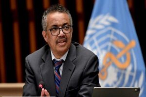 Dünya Sağlık Örgütü (DSÖ) Genel Direktörü Tedros Adhanom Ghebreyesus yaptığı