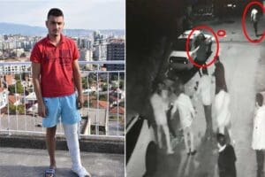 İzmir'de evlenen bir &ccedil;iftin arkadaşlarıyla birlikte eğlenmeye gittikleri mekanın &ccedil;ıkışında