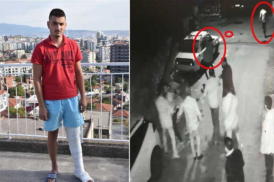 İzmir'de evlenen bir &ccedil;iftin arkadaşlarıyla birlikte eğlenmeye gittikleri mekanın &ccedil;ıkışında