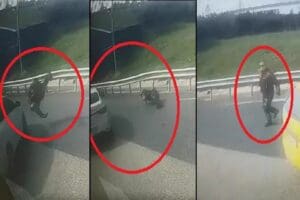 Bursa&rsquo;da &lsquo;dur&rsquo; ihtarına uymayan Adem S. (37) otomobiliyle, polis memuru