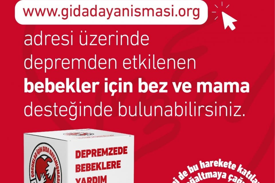 Efes Sel&ccedil;uk &Ccedil;ocuklar i&ccedil;in Gıda Dayanışması hareketi deprem b&ouml;lgesindeki bebeklere