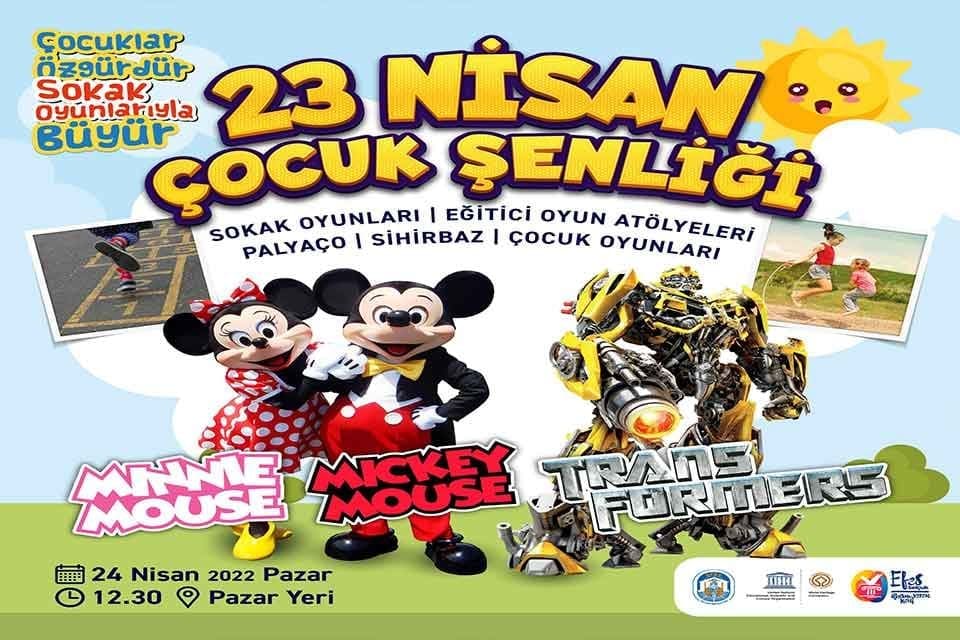 Efes Sel&ccedil;uk Belediyesi 24 Nisan Pazar g&uuml;n&uuml; &Ccedil;ocuk Şenliği d&uuml;zenliyor.
