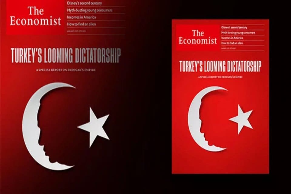İngiltere merkezli The Ekonomist dergisi, Cumhurbaşkanı Recep Tayyip Erdoğan ve