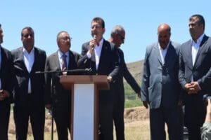 Ekrem İmamoğlu, Van&rsquo;ın Muradiye il&ccedil;esinde yapımına başlanan Hacı Memduh Erdoğan
