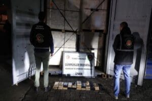 Ticaret Bakanlığı G&uuml;mr&uuml;k Muhafaza ekiplerince Ekvador'dan İzmir'e gelen konteyner gemisinde