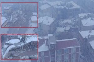 Kahramanmaraş'ta meydana gelen depremden etkilenen Elbistan'daki yıkım havadan g&ouml;r&uuml;nt&uuml;lendi. T&uuml;rkiye&rsquo;nin