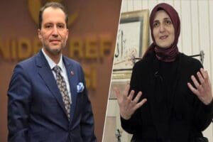 Cumhur İttifakı'na katılan Yeniden Refah Partisi Genel Başkanı&nbsp;Fatih Erbakan'ın kardeşi&nbsp;Elif