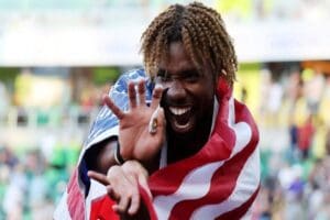 D&uuml;nya Atletizm Şampiyonası'nda m&uuml;cadele eden ABD'li atlet Noah Lyles, 200