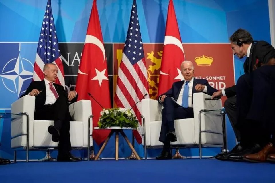 Cumhurbaşkanı Recep Tayyip Erdoğan'ın ABD Başkanı Biden ile g&ouml;r&uuml;şmesi sona
