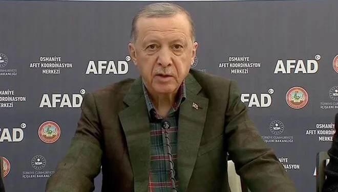 Osmaniye'de konuşan Cumhurbaşkanı Erdoğan, "Deprem anından itibaren t&uuml;m imkanları seferber