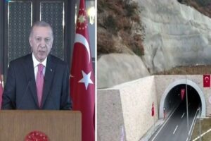 Amasya Badal Tüneli Açılış Töreni'ne Beştepe'den canlı bağlantıyla katılan Cumhurbaşkanı