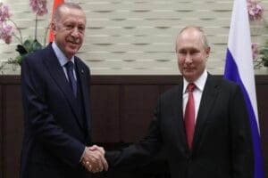 Cumhurbaşkanı Recep Tayyip Erdoğan, Rusya Devlet Başkanı Vladimir Putin ile