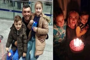 İZMİR'de yaşayan Tayfun Mustafaoğlu (39), Ukraynalı eşi Yulianna Mustafaoğlu (40)