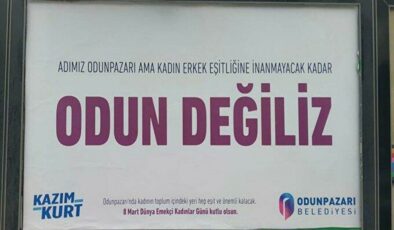 Eskişehirli belediyeden 8 Mart afişi: Adımız Odunpazarı ama…