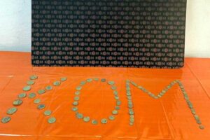 İzmir'in Ödemiş ilçesinde, Bizans dönemine ait olduğu belirlenen 88 sikke