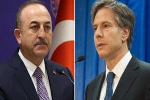 ABD Dışişleri Bakanı Blinken ile kameraların karşısına ge&ccedil;en Bakan &Ccedil;avuşoğlu,