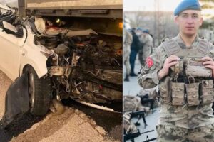 Aksaray'da, otomobiliyle TIR'a arkadan &ccedil;arpan uzman &ccedil;avuş Kadir &Ccedil;ınar (28),