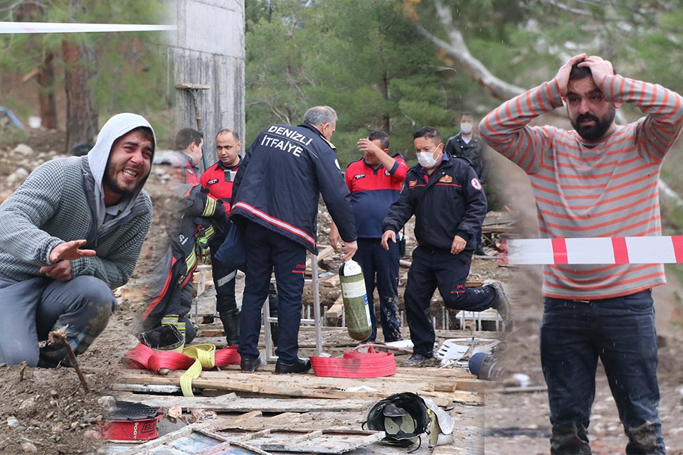 Denizli'nin Pamukkale ilçesinde, atış poligonu inşaatındaki foseptikte fenalaşan işçi ile