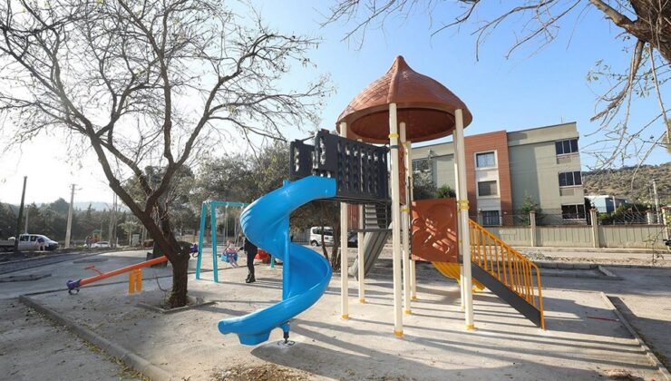 Gaziemir’de bir bir yenileniyor parklar çocukları bekliyor