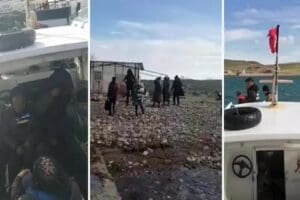 Balıkesir'in Ayvalık il&ccedil;esinde, balık&ccedil;ıların &Ccedil;ıplak Ada'da fark ettiği, aralarında kadın