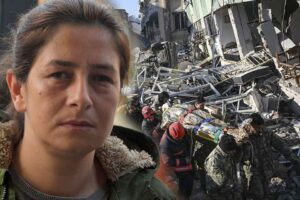 Kahramanmaraş merkezli meydana gelen depremlerin ardından Hatay Antakya'dan iki kızı