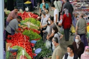 Ge&ccedil;en ay 225 gramlık bir adet salatalık i&ccedil;in 3.63 TL