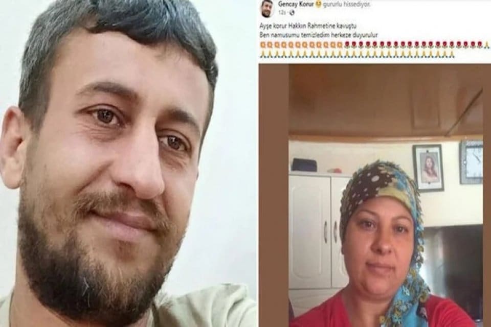 &Ccedil;anakkale'de, boşanma aşamasındaki eşi Ayşe Korur'u av t&uuml;feğiyle &ouml;ld&uuml;r&uuml;p, sosyal