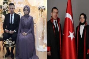 Karamanmaraş&rsquo;ın Elbistan il&ccedil;esinde, depremde yıkılan binanın altında kalan hakim &ccedil;ift