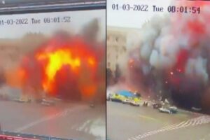 Ukrayna'nın en b&uuml;y&uuml;k ikinci kenti Harkov'da belediye binası Rus g&uuml;&ccedil;leri