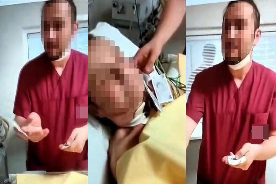 İstanbul’daki Özel Bayındır Hastanesi’nin yoğun bakımında hemşirelerin yaşlı bir kadın