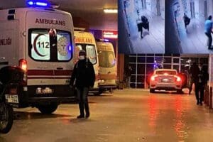 İzmir'in &Ccedil;iğli il&ccedil;esinde, silahla vurulan İbrahim T.'nin tedavi g&ouml;rd&uuml;ğ&uuml; hastanede