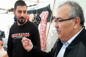 Aydın'da pazar esnafını ziyaret eden CHP'li S&uuml;leyman B&uuml;lb&uuml;l yurttaşları ziyaret