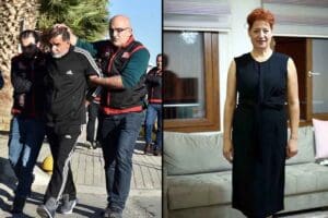 İzmir'de&nbsp;H&uuml;lya Şellavcı Yeğin'in (52), boşanma aşamasında olduğu Kaffar Yeğin (59)