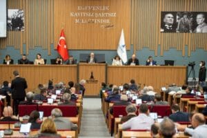 İzmir B&uuml;y&uuml;kşehir Belediyesi Aralık ayı olağan meclis toplantısının birinci birleşimi