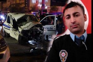 İzmir’in Karabağlar ilçesinde, hırsızlık ihbarına giderken kontrolden çıkan polis aracı