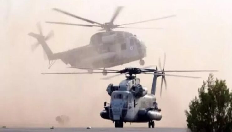 İki askeri helikopter çarpıştı!