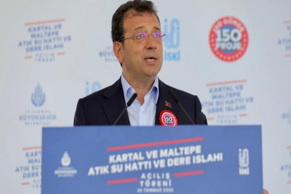 Kartal-Maltepe Atık Su Hattı ve Dere Islahı A&ccedil;ılış T&ouml;reni'nde konuşan