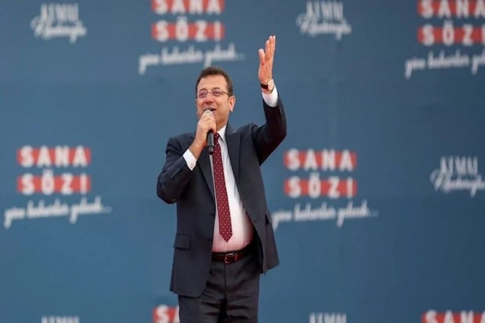 Millet İttifakı cumhurbaşkanı yardımcısı ve İstanbul B&uuml;y&uuml;kşehir Belediye Başkanı Ekrem