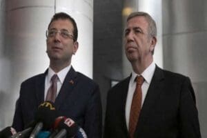 İBB Başkanı Ekrem İmamoğlu ile Ankara B&uuml;y&uuml;kşehir Belediyesi Başkanı Mansur