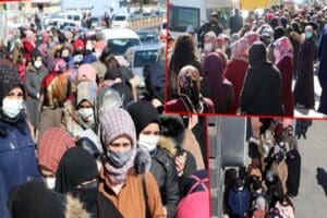 T&uuml;rkiye'de kontroll&uuml; normalleşmeyle birlikte koronavir&uuml;s vakaları artarken, Erzurum'daki z&uuml;ccaciye mağazasında