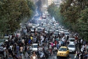 İran'ın Kum eyaletinde, Mahsa Emini'nin &ouml;l&uuml;m&uuml; sonrasında başlayan protestoları organize