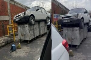 İstanbul Başakşehir'de şaşkına &ccedil;eviren bir g&ouml;r&uuml;nt&uuml; kayda ge&ccedil;ti. İl&ccedil;ede oto