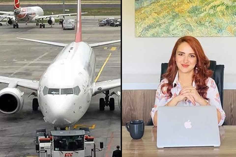 İzmir Adnan Menderes Havalimanı'nda,&nbsp;2'nci kattaki yolcu bekleme salonundan d&uuml;şen Beyza