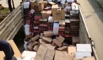İzmir’de 27 ton gümrük kaçağı ve sahte ürün imha edildi